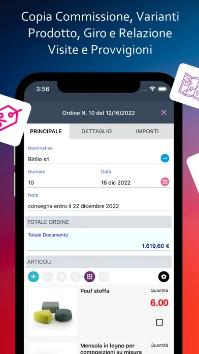 OneOrder Raccolta Ordini Screenshots