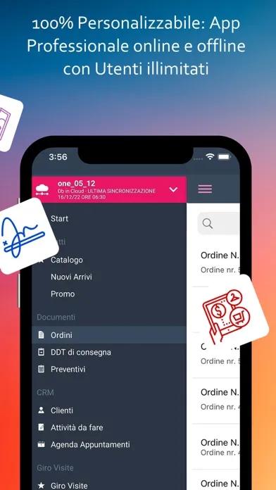 OneOrder Raccolta Ordini Screenshots
