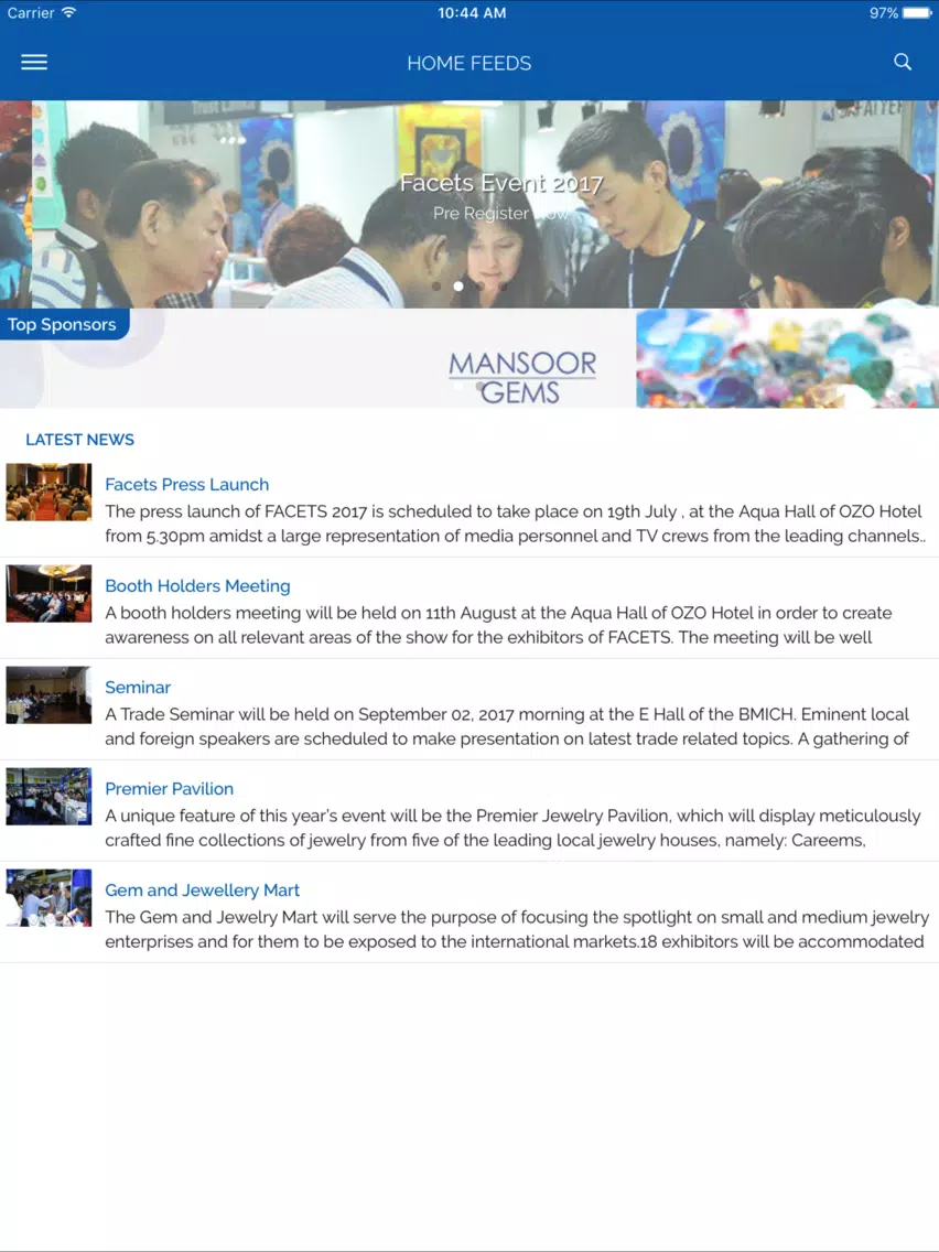 Screenshot di Facets SriLanka iPad 