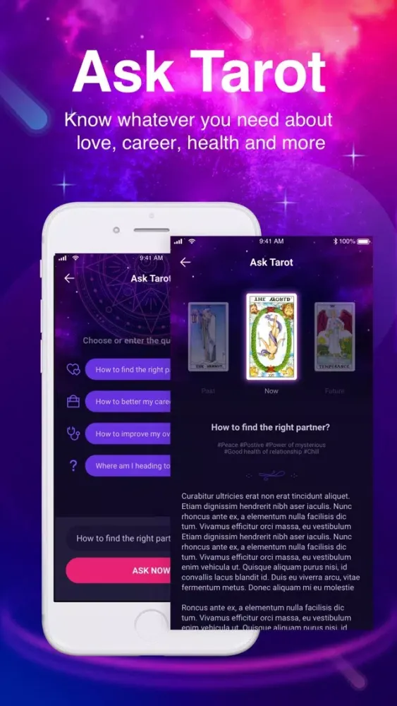 Capturas de tela do Daily Horoscope - Ask Tarot