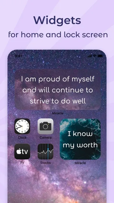 Daily Affirmations & Widgets Screenshots