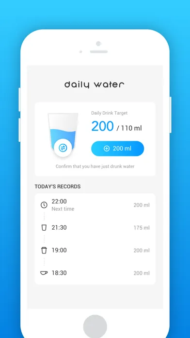 Capturas de tela do Daily Water - Health Tracker