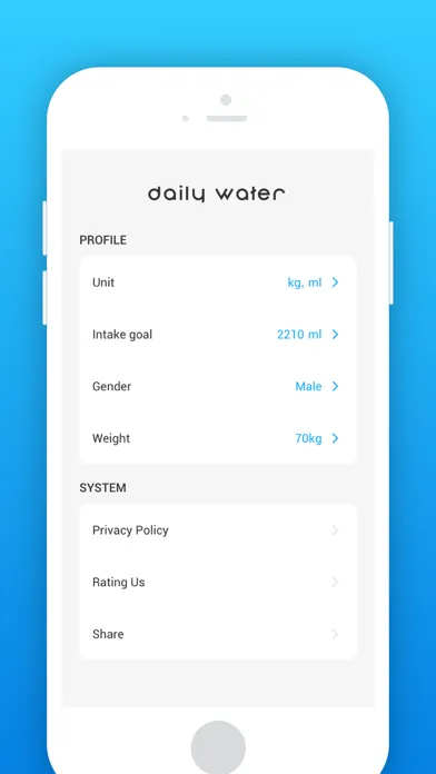 Capturas de tela do Daily Water - Health Tracker