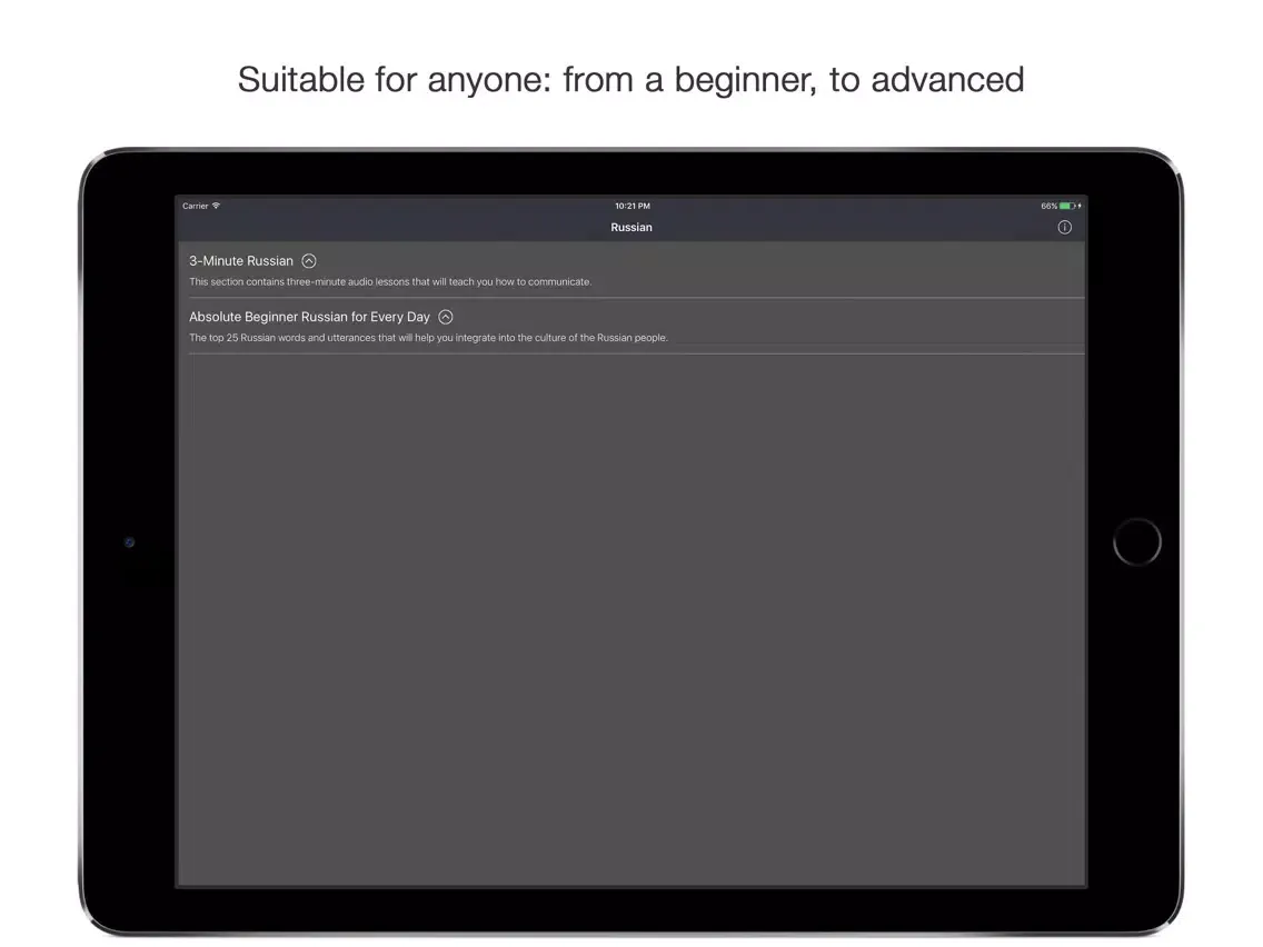 Beginner Russian for Every Day iPad  Screenshots