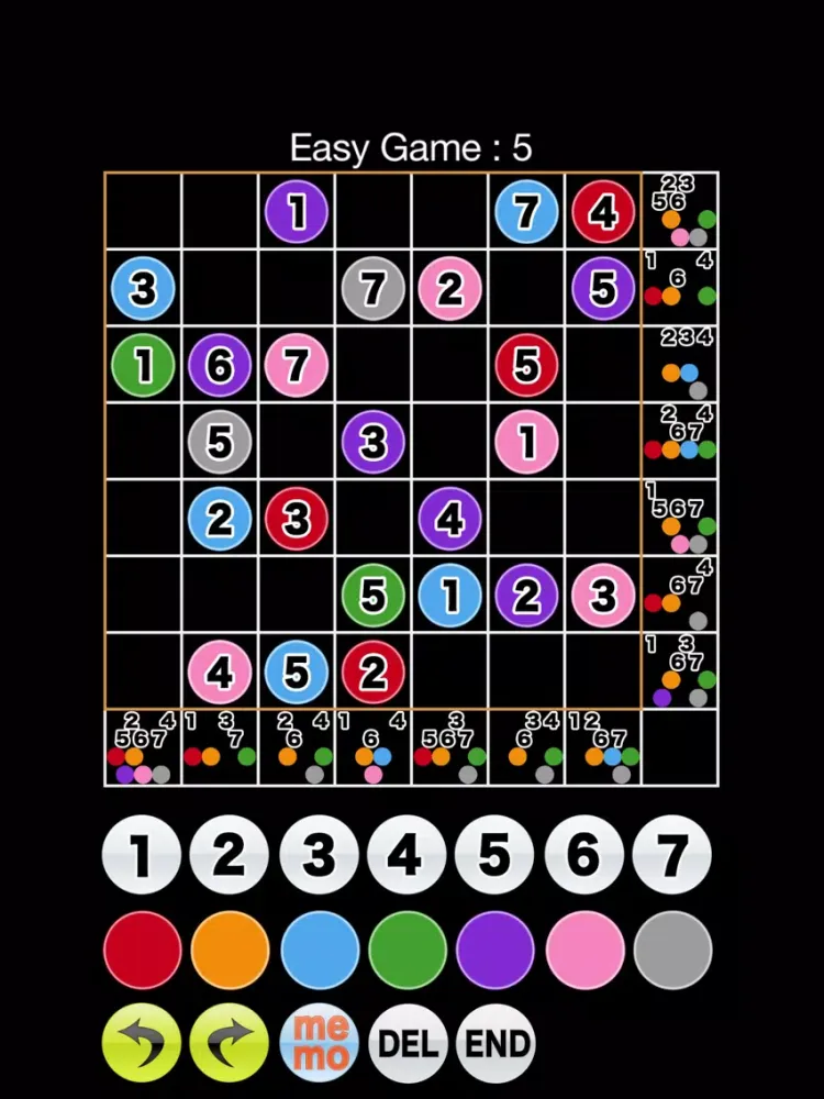 Tangkapan layar Number Place Color7 #3 iPad 