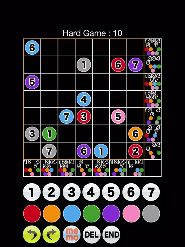 Tangkapan layar Number Place Color7 #3 iPad 