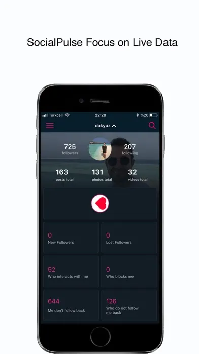 Zrzuty ekranu SocialPulse- Followers Reports