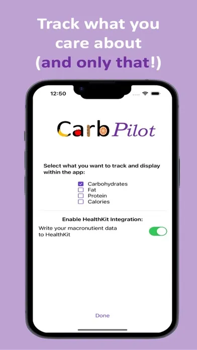 Captures d'écran de Carb Pilot