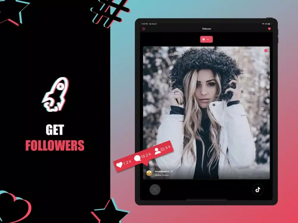 صور TikBoost: Get Followers & Fans iPad 