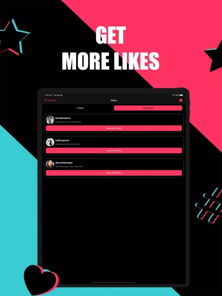 صور TikBoost: Get Followers & Fans iPad 