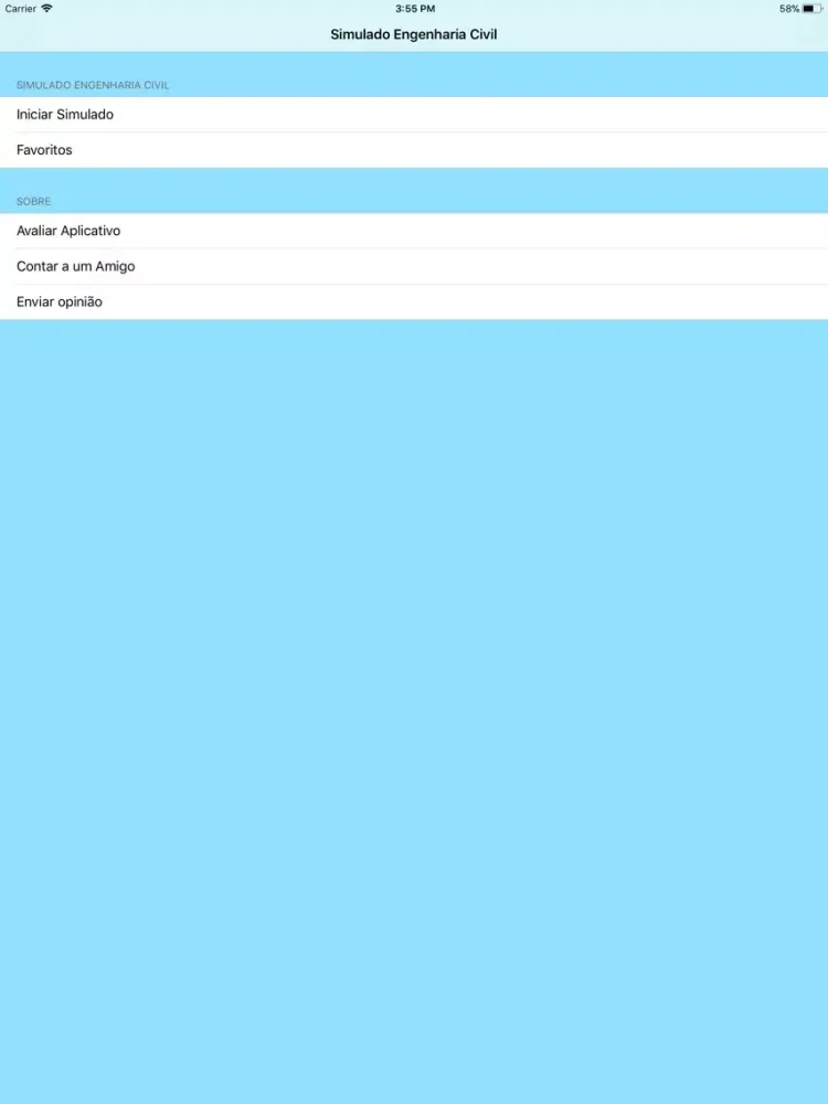 Simulado Engenharia Civil iPad  স্ক্রিনশট