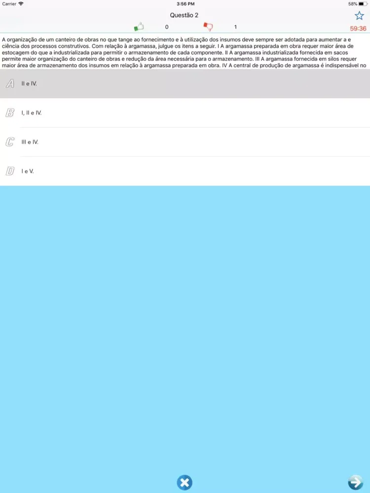 Simulado Engenharia Civil iPad  স্ক্রিনশট