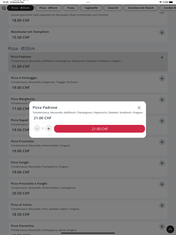 Da Pepino Zürich iPad  Screenshots