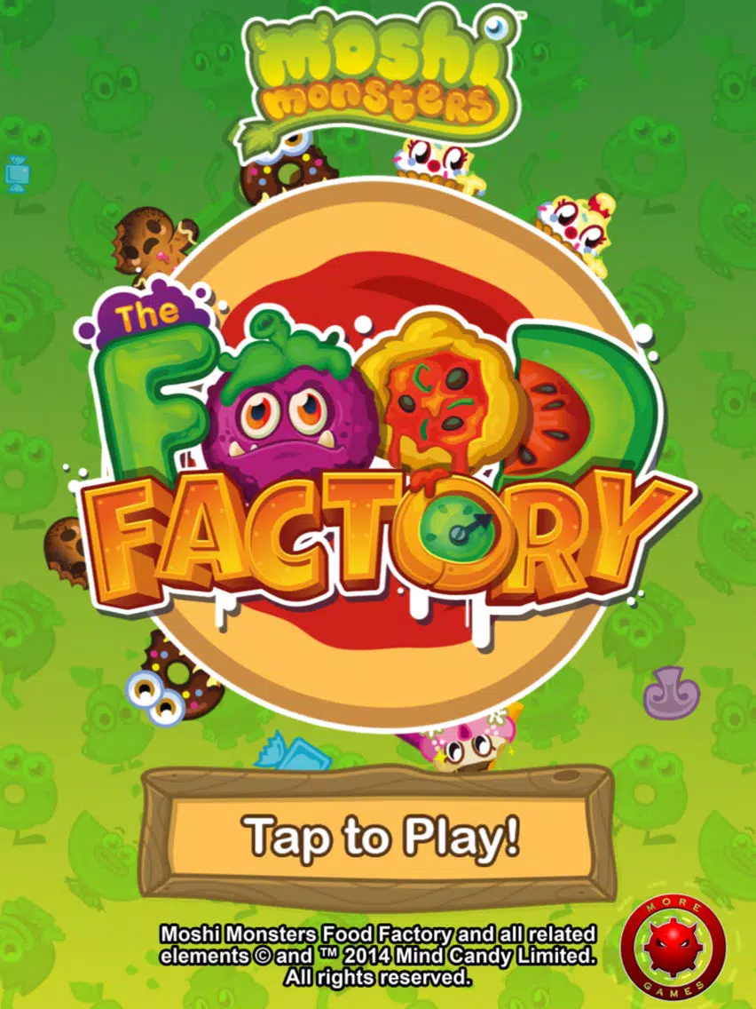 Tangkapan skrin Moshi Monsters Food Factory iPad 