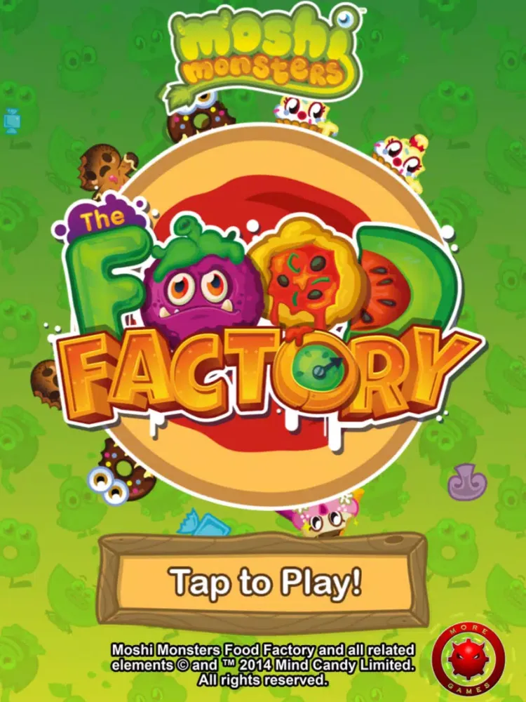 Ảnh chụp màn hình của Moshi Monsters Food Factory iPad 