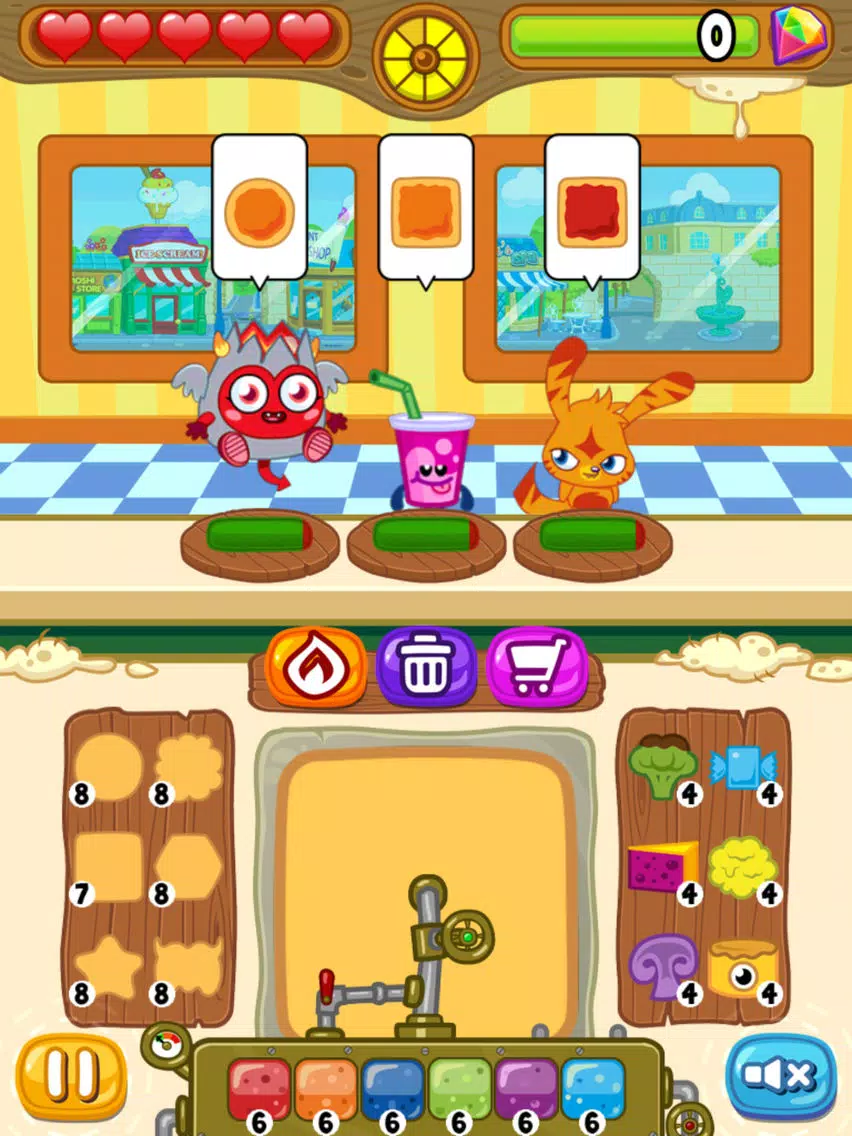 Tangkapan skrin Moshi Monsters Food Factory iPad 