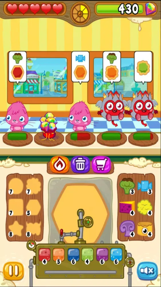 Ảnh chụp màn hình của Moshi Monsters Food Factory