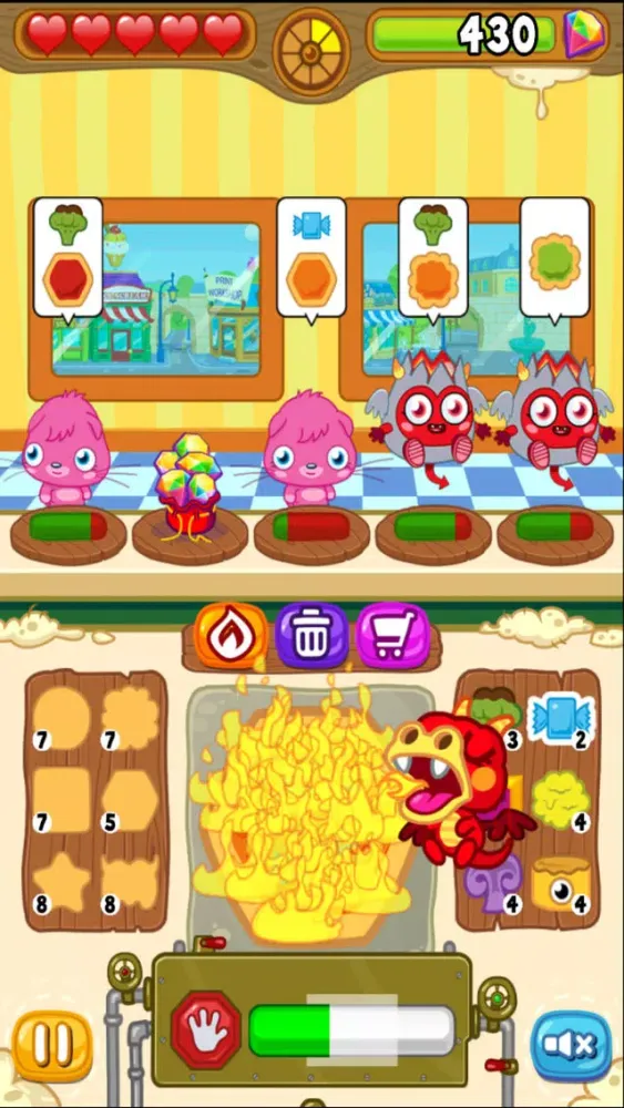 Ảnh chụp màn hình của Moshi Monsters Food Factory