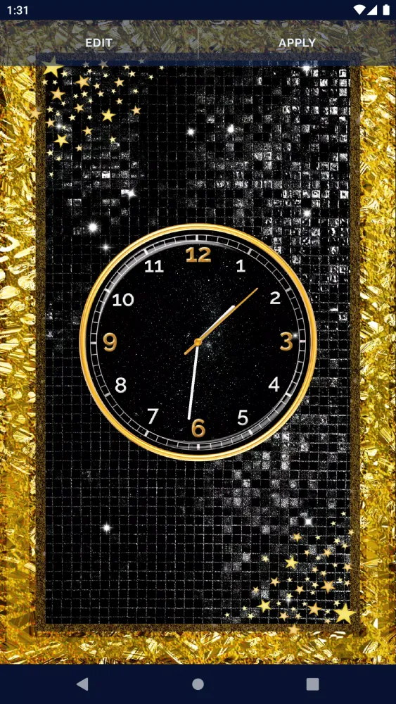 Black HD Clocks Live Wallpaper應用截圖