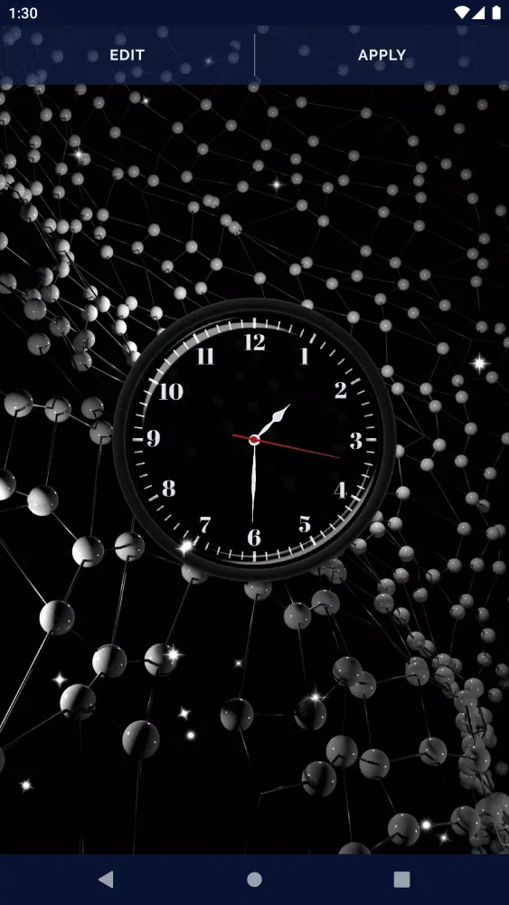 Black HD Clocks Live Wallpaper應用截圖