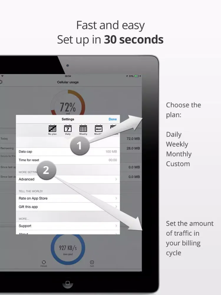 Tangkapan skrin Data Counter - Universal Data Usage Monitor iPad 