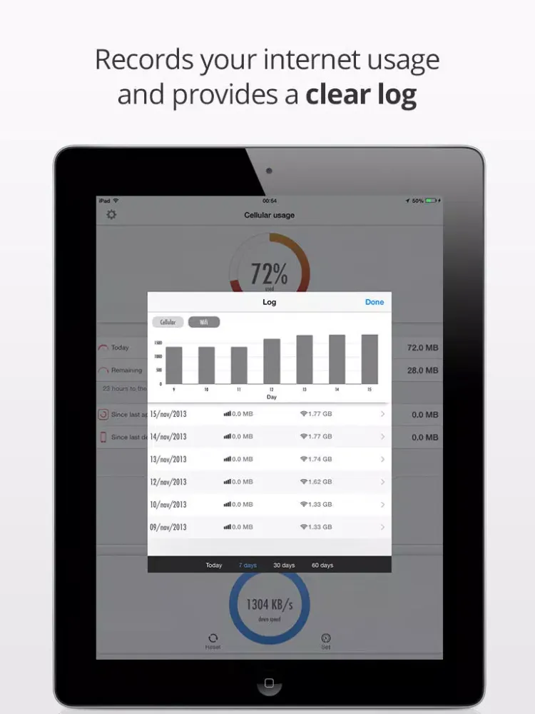 Tangkapan skrin Data Counter - Universal Data Usage Monitor iPad 