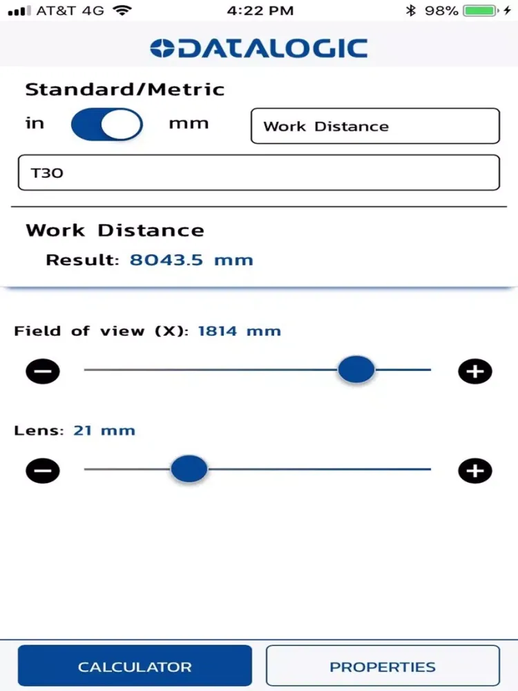 Opticalc Datalogic iPad 应用截图