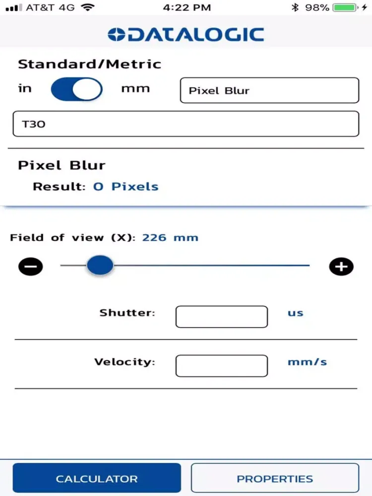 Opticalc Datalogic iPad 应用截图
