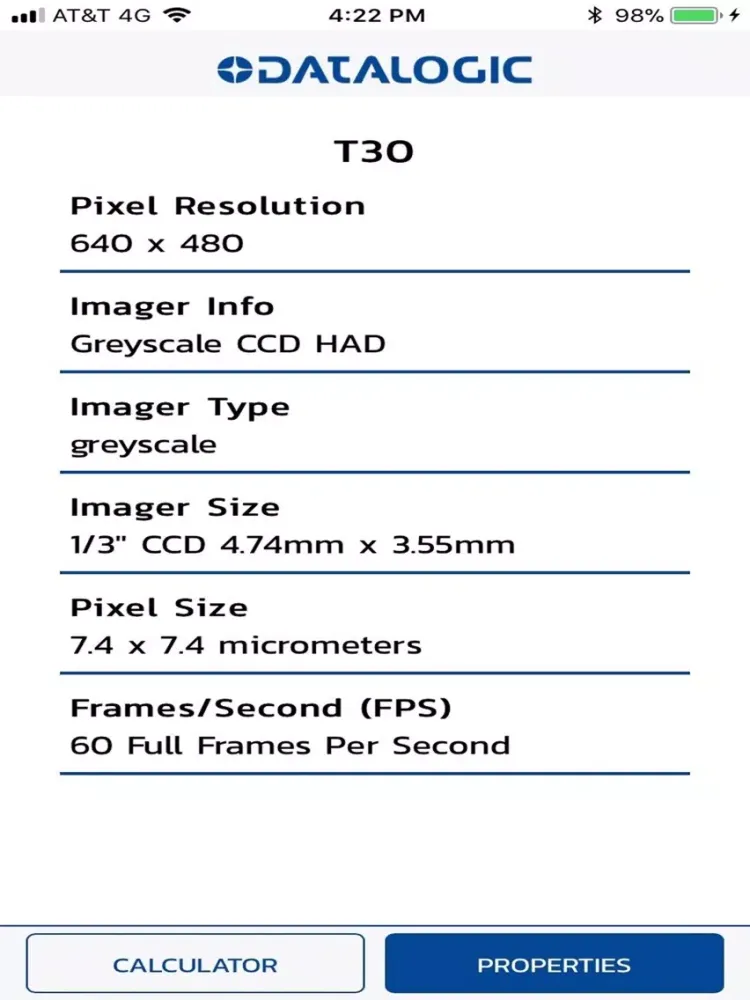 Opticalc Datalogic iPad 应用截图