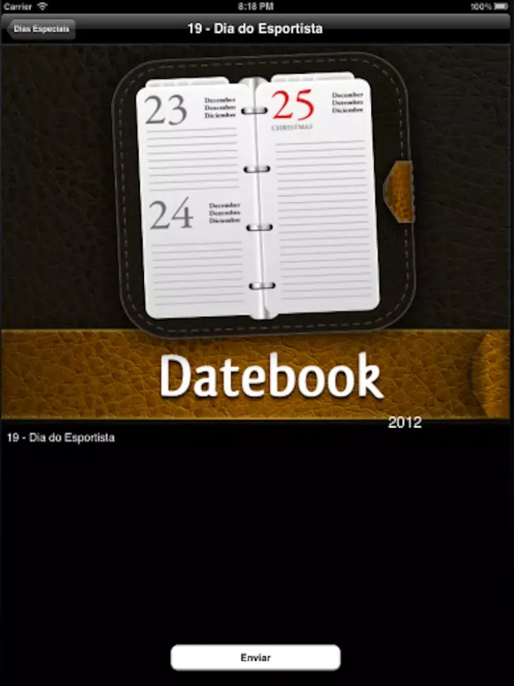 ภาพหน้าจอของ DateBook iPad 