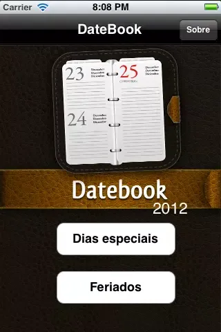 ภาพหน้าจอของ DateBook
