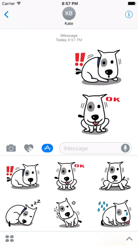 تصاویر Puppy Bull Dog Stickers for iMessage