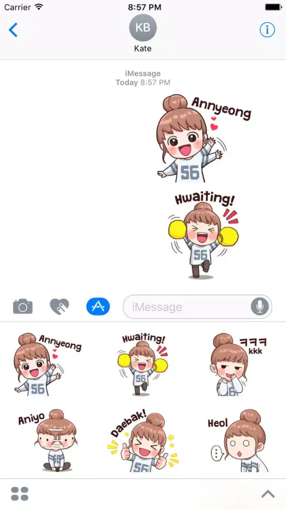 Tangkapan skrin i love kpop stickers