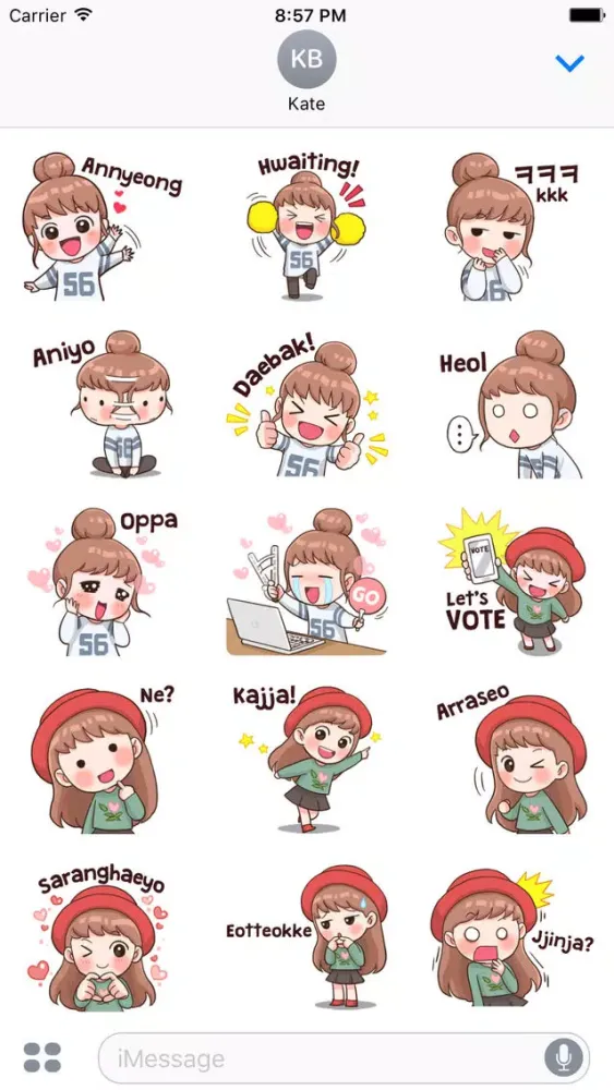 Tangkapan skrin i love kpop stickers
