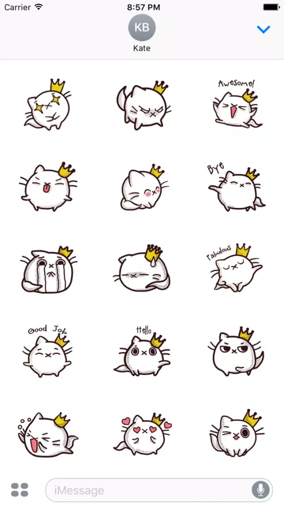 Capturas de tela do KittyMoji - Animated Kitty Emojis and Stickers