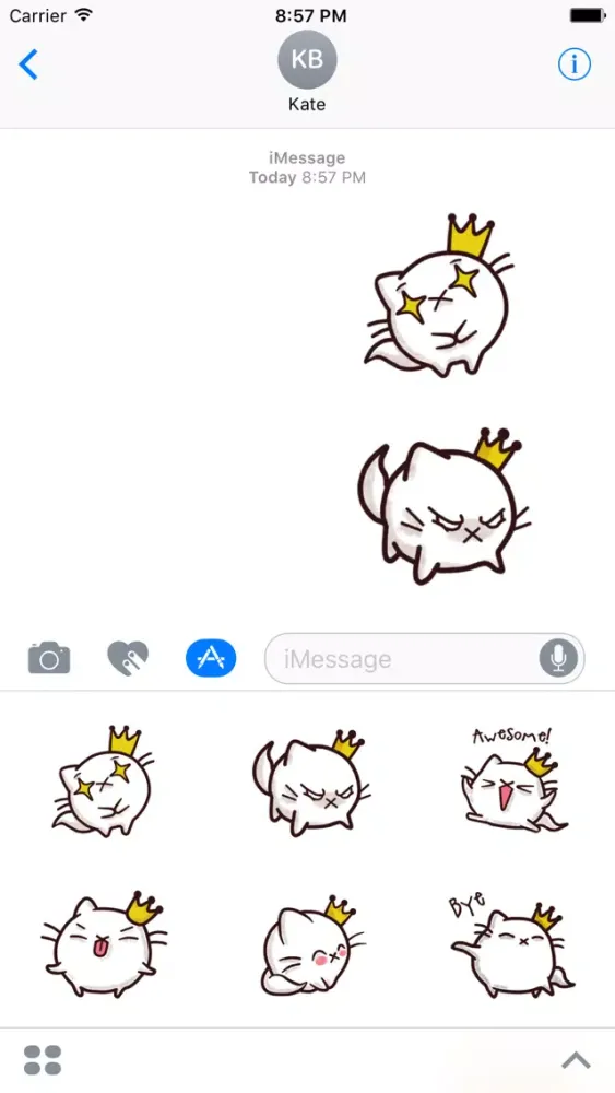 Capturas de tela do KittyMoji - Animated Kitty Emojis and Stickers