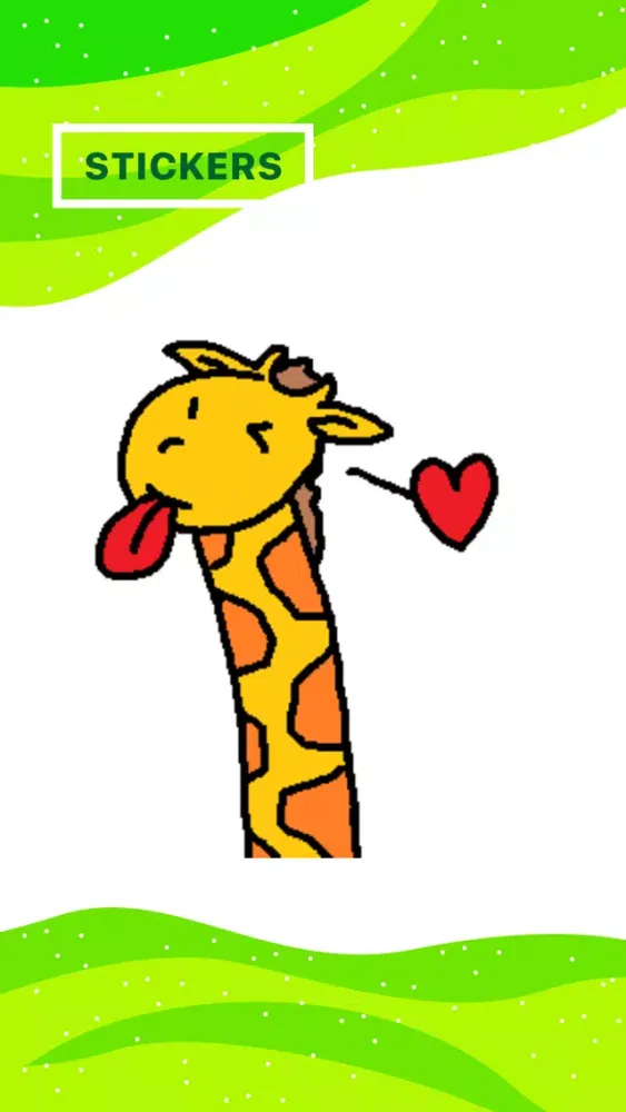 Ảnh chụp màn hình của Funny Giraffe Stickers by Design73 for iMessage