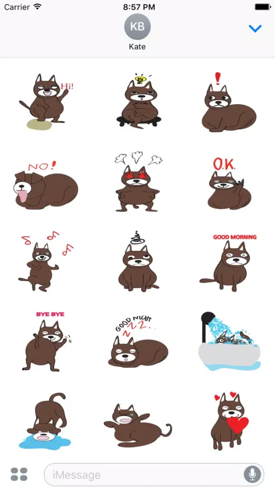 Rottweiler Dog Stickers for iMessage Daily Use Ekran Görüntüleri