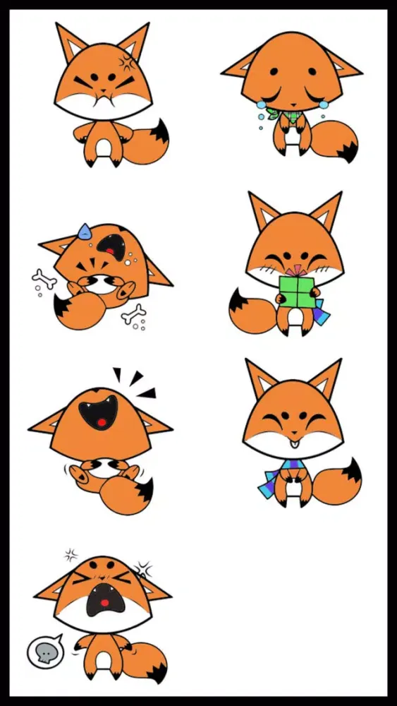 Cute Foxy Stickers Screenshots