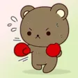 Hard Worker Bear Stickers