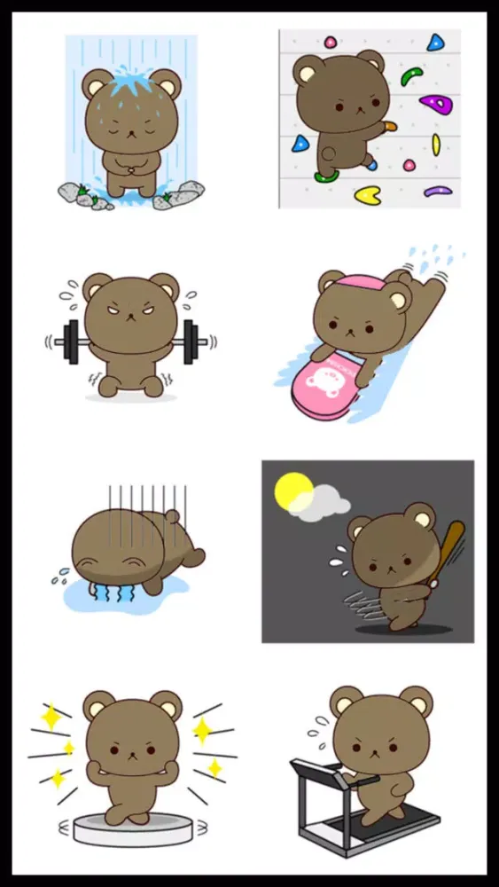 Hard Worker Bear Stickers স্ক্রিনশট