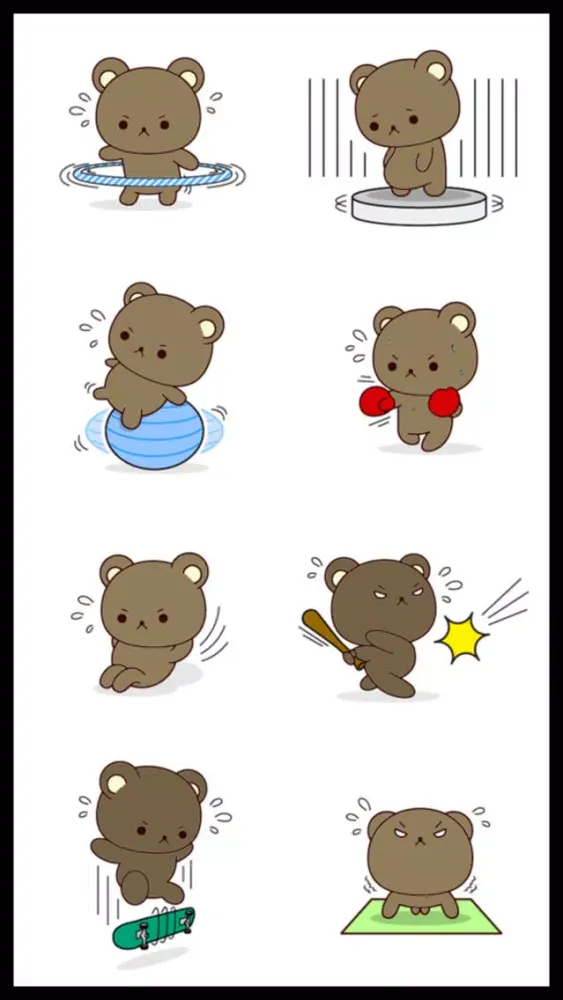 Hard Worker Bear Stickers স্ক্রিনশট