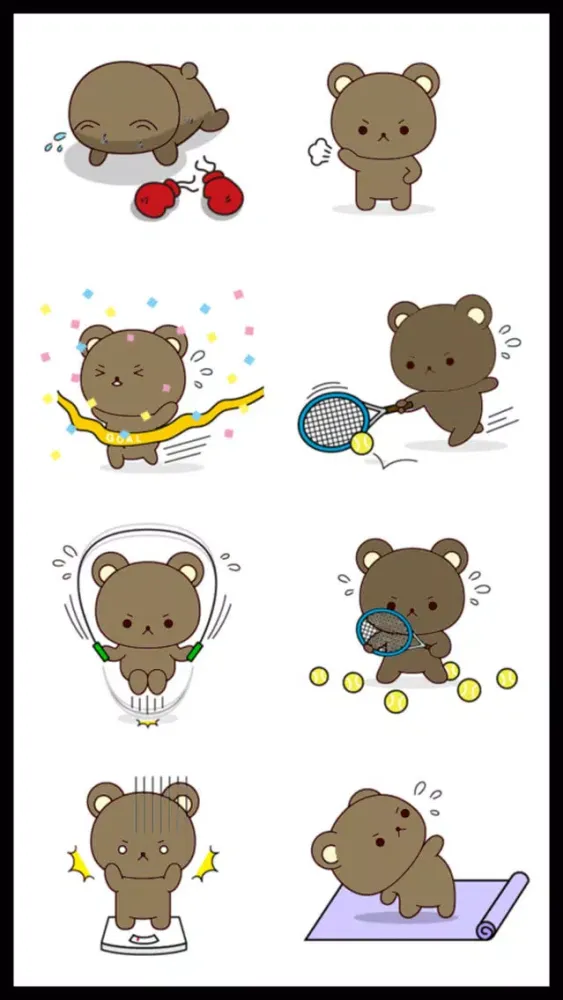 Hard Worker Bear Stickers স্ক্রিনশট