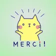 French Cat 2 Stickers