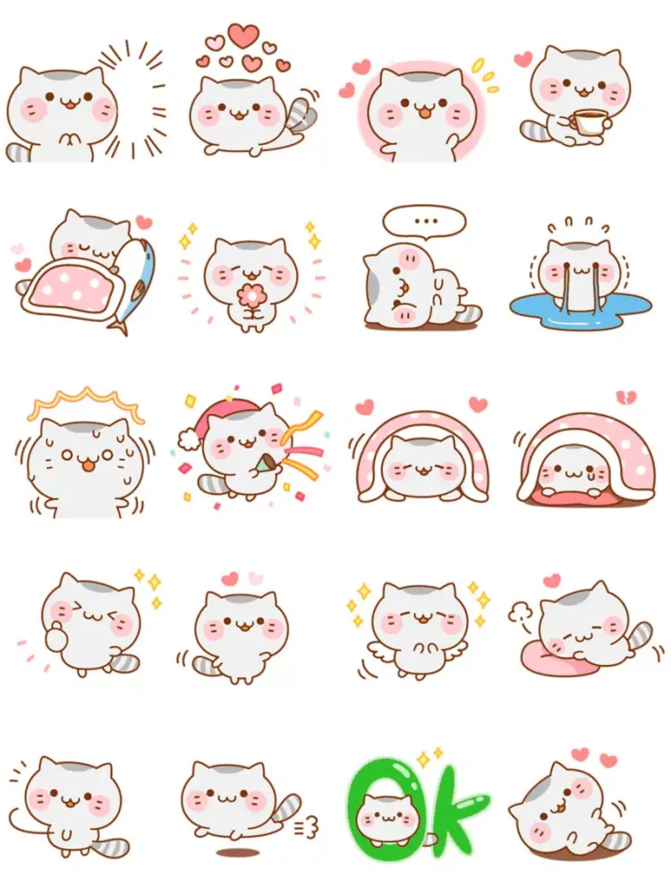تصاویر Kitty Sticker Pack iPad 
