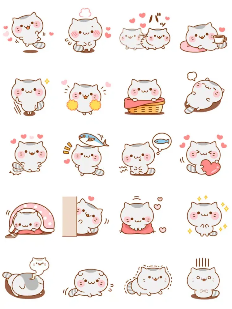 تصاویر Kitty Sticker Pack iPad 