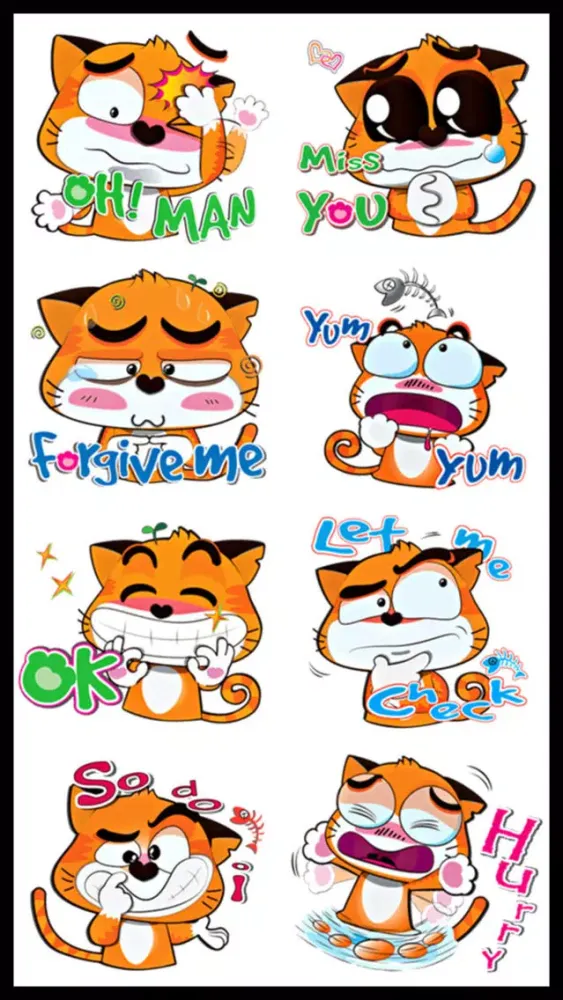 Скриншоты Ginger Cat Sticker Pack
