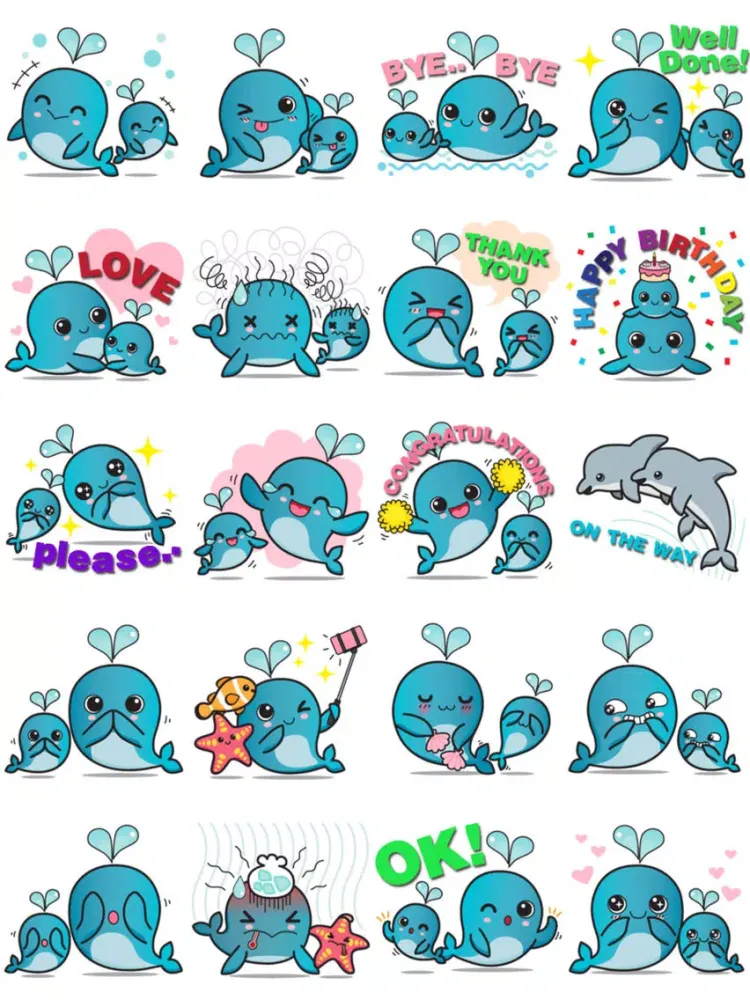 Whales Stickers iPad  স্ক্রিনশট