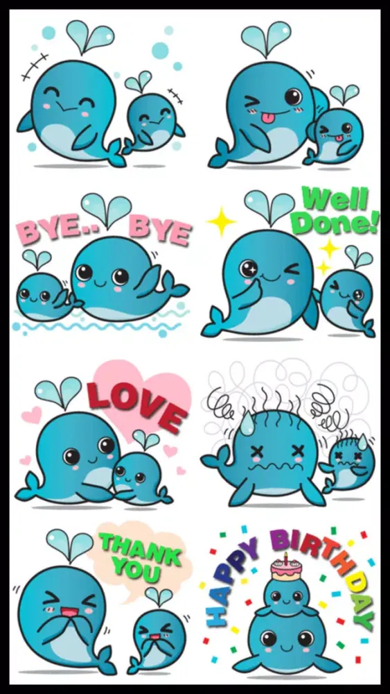 Whales Stickers স্ক্রিনশট