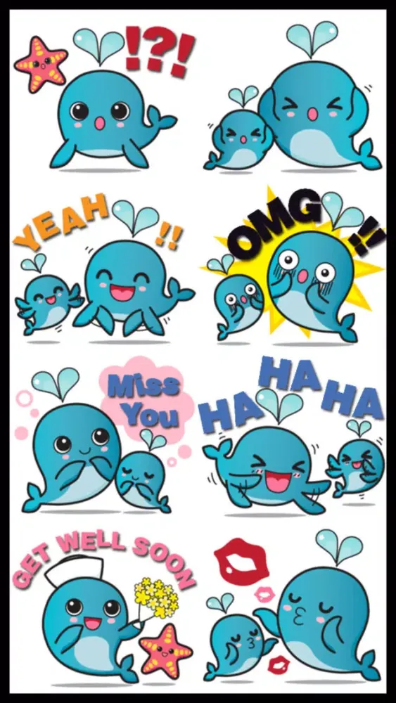 Whales Stickers স্ক্রিনশট